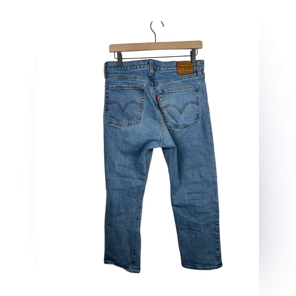 Levi’s Premium Wedgie Straight Jeans Size 30 Distressed High‎ Rise Medium Wash - Picture 3 of 11